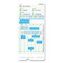 uPunch Time Clock Cards for uPunch HN3000, Two Sides, 7.37 x 3.37, 50/Pack