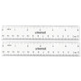 Universal Clear Plastic Ruler, Standard/Metric, 6" Long, Clear, 2/Pack (UNV59025) View Product Image