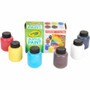 Crayola 6-color Acrylic Paint Set - 6 Color(s) - Deep Red, Brilliant Yellow, Burnt Umber, Ivory Black, Titanium White, Brilliant Blue - 2 oz