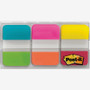 Post-it Alternating Tabs - 36 Tab(s) - 1" Tab Height x 1.50" Tab Width - Self-adhesive - Green Poly, Orange, Red, Yellow, Pink, Blue Tab(s) (MMM686ALOPRYT)