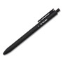 TRU RED Quick Dry Gel Pen, Retractable, Medium 0.7 mm, Black Ink, Black Barrel, Dozen