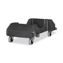 Rubbermaid Commercial Slim Jim Resin Trainable Dolly, 120 lb Capacity, 23.86 x 14.71 x 8.36, Black (RCP1980602) View Product Image