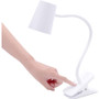 Bostitch Adjustable LED Clamp Light - 5.20 W LED Bulb - Adjustable, Flexible Neck, Adjustable Head - Silicone - Desk Mountable, Wall Mountable - White