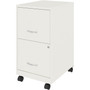 NuSparc Mobile File Cabinet - 14.2" Width x 18" Depth x 26.5" Height for File - Letter - Mobility, Locking Drawer, Glide Suspension, 3/4 Drawer Extension, Cam Lock, Nonporous Surface - White - Painted Steel, Steel
