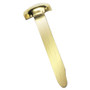 Officemate Round Head Fasteners - 1" Shank - 0.37" Head - Brass
