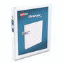 Avery Showcase Economy View Binders with Slant Rings, 3 Rings, 1" Capacity, 11 x 8.5, White
