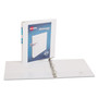 Avery Showcase Economy View Binders with Slant Rings, 3 Rings, 1" Capacity, 11 x 8.5, White
