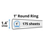 Avery Showcase Economy View Binders with Slant Rings, 3 Rings, 1" Capacity, 11 x 8.5, White