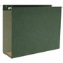 Business Source 1/5 Tab Cut Legal Recycled Hanging Folder - 8 1/2" x 14" - Capacity3" Expansion - Standard Green - 10% Recycled