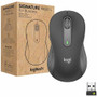 Logitech Signature M650 Mouse - Wireless - 33 ft - Bluetooth/Radio Frequency - Graphite - USB