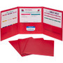 C-Line CLI-33944 Letter Portfolio - 8 1/2" x 11" - 75 Sheets Capacity - 3 Pocket(s) - Polypropylene - Red