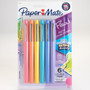 Paper Mate Flair Felt Tip Porous Point Pen with Retro Accents, Stick, Medium 0.7 mm, Assorted Ink and Barrel Colors, 6/Pack