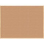 U Brands Cork Bulletin Board - 36" Board Height x 48" Board Width - Natural Cork Surface - Self-healing, Durable, Mounting System, Tackable - Birch Wood Frame
