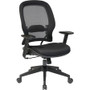 Office Star AirGrid Back & Mesh Seat Managers Chair - Black Seat Color - Black Back Color - High Back - 5-star Base - Armrest
