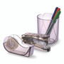 Officemate Three-Piece Desk Set, Stapler, Tape Dispenser with Tape, Pencil Cup