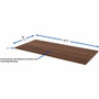 Lorell Multipurpose Tabletop - 30" Width x 66" Depth x 1" Thickness - Band Edge - Walnut, Laminate Table Top - For Conference Table, Office