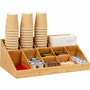 Mind Reader Bali 11-Compartment Bamboo Organizer - 11 Compartment(s) - 2 Tier(s) - 6.50" Height x 9.50" Width x 18.19" Depth - Desktop, Tabletop, Counter - Lightweight, Durable, Food Safe, Easy to Clean