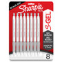 Sharpie S-Gel Pens - 0.7 mm Medium Pen Point - Black Ink - Gel-based - White Metal Barrel - (SAN2169762)