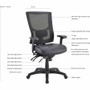 Lorell Conjure High-Back Office Chair - Vinyl, Foam, Polyurethane Seat Material - High Back - Black - Armrest