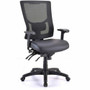 Lorell Conjure High-Back Office Chair - Vinyl, Foam, Polyurethane Seat Material - High Back - Black - Armrest