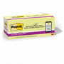 Post-it Super Sticky Adhesive Note - 3" Flag/Note Width x 3" Flag/Note Length - Square - 70 Sheets per Pad - Canary Yellow - Repositionable