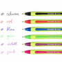 Schneider Xpress Fineliner Porous Point Pen, Stick, Fine 0.8 mm, Assorted Ink and Barrel Colors, 6/Pack