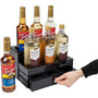 Mind Reader 9-Compartment Nested Syrup Bottle Holder - 9 Compartment(s) - 3 Tier(s) - 7" Height x 5" Width x 12.50" Length - Easy to Clean, Sliding Tray - Black