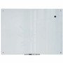 U Brands Magnetic Glass Frameless Dry-Erase Board - 48" (4 ft) Width x 36" (3 ft) Height - Frosted White Tempered Glass Surface - Rectangle - Horizontal/Vertical - Magnetic