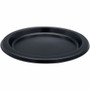 Genuine Joe 7" Disposable Plastic Plates - Picnic, Food, Party, Breakroom - Disposable - 7" Diameter - Black - Plastic Body