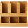 Mind Reader 6-Compartment Cup/Lid Bamboo Organizer (EMSUPBMB)