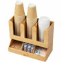 Mind Reader 6-Compartment Cup/Lid Bamboo Organizer (EMSUPBMB)