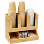 Mind Reader 6-Compartment Cup/Lid Bamboo Organizer (EMSUPBMB)