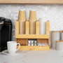 Mind Reader 6-Compartment Cup/Lid Bamboo Organizer (EMSUPBMB)