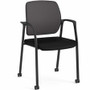 HON Nucleus Guest Chairs - Black Seat Color - Fabric Seat Material - Black Back Color - Mesh Back Material - Four-legged Base - (HONNR6FMC10P71)