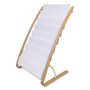 Alba Literature Floor Display Rack, 22.8 x 19.69 x 36.61, White/Woodgrain