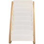Alba Literature Floor Display Rack, 22.8 x 19.69 x 36.61, White/Woodgrain