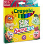 Crayola Silly Scents Slim Scented Washable Markers - Broad Marker Point - Washable - Assorted Ink - Water Based - Assorted Barrel