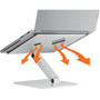 Durable Folding Adjustable Laptop Mount, Silver, Supports 11 lbs