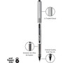 uniball VISION Roller Ball Pen, Stick, Fine 0.7 mm, Black Ink, Silver Barrel, 36/Pack (UBC1921066) View Product Image