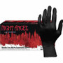 NIGHT ANGEL Nitrile Powder Free Exam Glove - 4 mil Thickness x 9.40" Glove Length - Large Size - For Right/Left Hand - Nitrile - Black