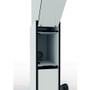 Durable Mobile TV Cart COWORKSATION, Engineered Wood, 3 Shelves, Supports 40 lb, 22.5" x 22.6" x 50.89", White