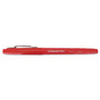 Universal Porous Point Pen, Stick, Medium 0.7 mm, Red Ink, Red Barrel, Dozen