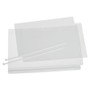 Durable Water Resistant Sign Holder Pockets with Cable Ties, 8.5 x 11, Clear Frame, 5/Pack