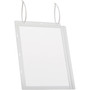 Durable Water Resistant Sign Holder Pockets with Cable Ties, 8.5 x 11, Clear Frame, 5/Pack