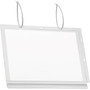 Durable Water Resistant Sign Holder Pockets with Cable Ties, 8.5 x 11, Clear Frame, 5/Pack