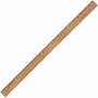 Charles Leonard Office Ruler - 24" Length x 1.3" Width - Wood, Metal - Brown