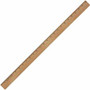 Charles Leonard Office Ruler - 24" Length x 1.3" Width - Wood, Metal - Brown