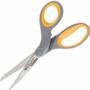 Westcott Titanium Bonded Scissors, 8" Long, 3.5" Cut Length, Straight Gray/Yellow Handle, 3/Pack