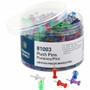 Business Source 1/2" Head Pushpins - 0.50" Head - for Notes, Photo, Corkboard, Bulletin Board, Fabric Panel - Assorted