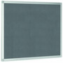 MasterVision Ayda Fabric Bulletin Board - Gray Fabric, Felt Surface - Self-healing, Sleek Style - Aluminum Frame - 18" Height x 24" Width
